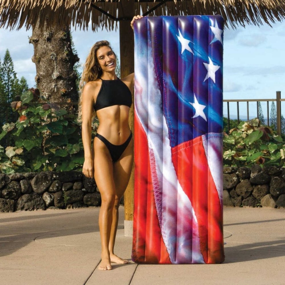 Inflatable Pool Raft - Stars & Stripes Deluxe - Picture 3 of 7